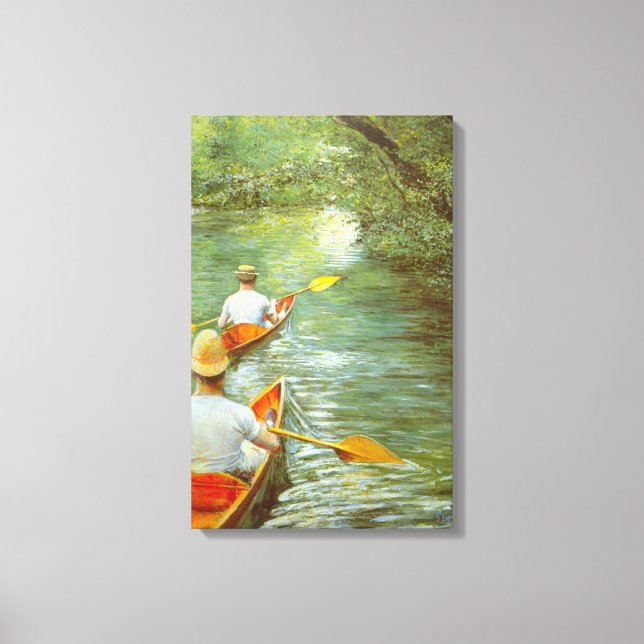 Impressão Em Tela As Canoas, Perissoires de Gustave Caillebotte (Frente)