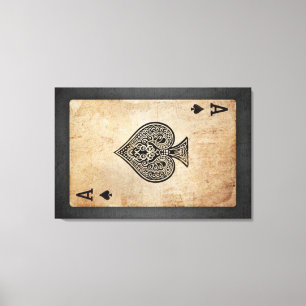 Impressão Em Tela Ás de espadas travesseiro decorativo