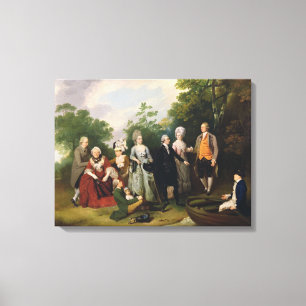 Impressão Em Tela As famílias em um jardim, c.1788 de Oliver e da