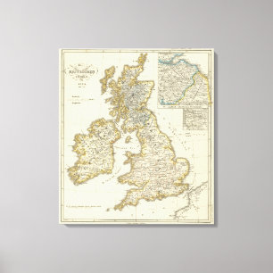 Impressão Em Tela As ilhas britânicas desde 1485