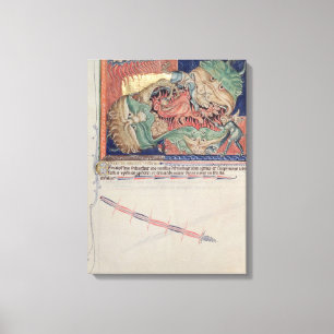 Impressão Em Tela As mandíbulas do inferno engolindo o dragão vermel