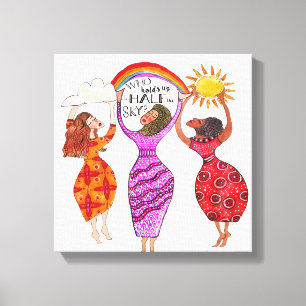 Impressão Em Tela As mulheres sustentam a metade do céu