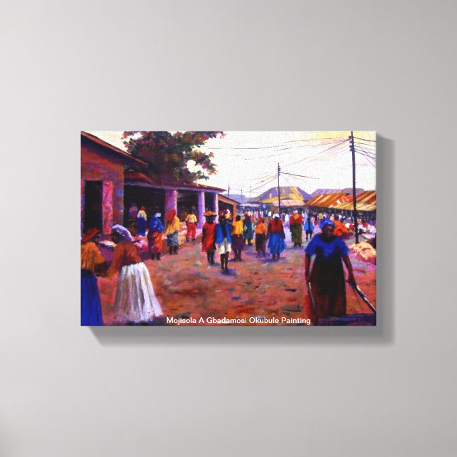Impressão Em Tela As pessoas da Nigéria Mojisola Gbadamosi Okubule (Frente)