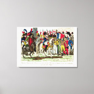 Impressão Em Tela As pessoas de Paris que aclamam Napoleon