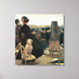 Impressão Em Tela As raças em Auteuil, parte de um triptych (óleo