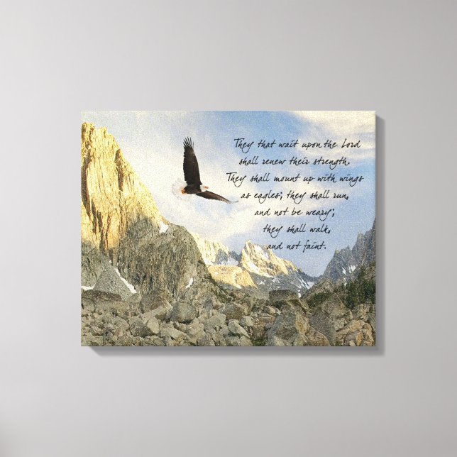 Impressão Em Tela Asas Como Eagles Isaiah 4o (Frente)