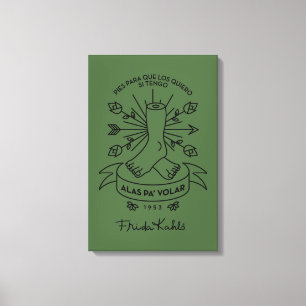 Impressão Em Tela Asas de Frida Kahlo   a voar