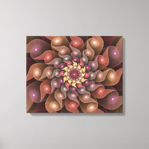 Impressão Em Tela Asas Espirais, Arte Fractal Colorida Moderna Abstr