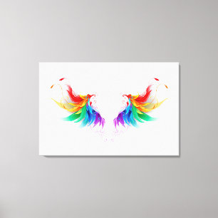 Impressão Em Tela Asas Fluffy Rainbow