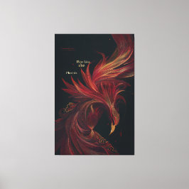Impressão Em Tela Ascenda Como a Fênix Linha de Arte Dourada