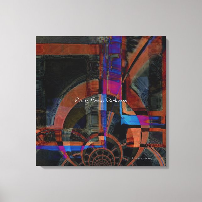 Impressão Em Tela Ascendendo da Escuridão Abstrato (Frente)
