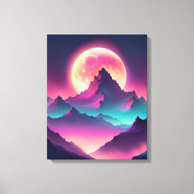 Impressão Em Tela ascensão da lua (Frente)