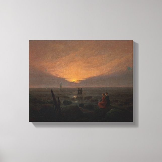 Impressão Em Tela Ascensão da Lua sobre o mar, 1821 (Frente)