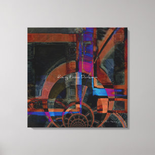 Impressão Em Tela Ascensão do Abstrato Escuro