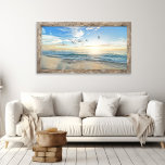 Impressão Em Tela Ascensão no sol<br><div class="desc">Capturar a beleza tranquila neste pôr do sol da frente da praia com esta bela impressão de fotografia na canvas,  trazer uma noite litorânea para o seu espaço.</div>