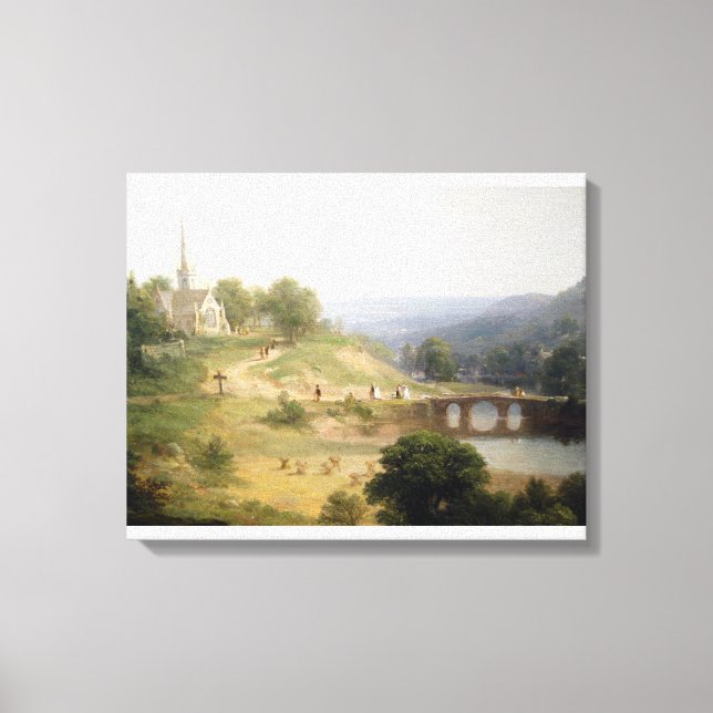 Impressão Em Tela Asher Brown Durand domingo de manhã (Frente)