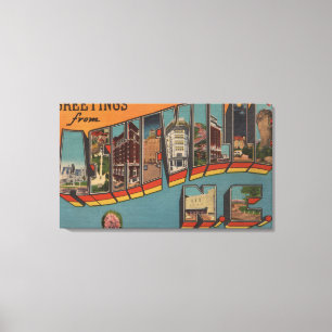 Impressão Em Tela Ashville, North Carolina - grandes cenas da letra