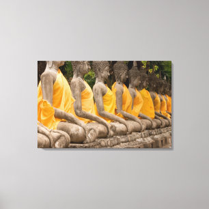 Impressão Em Tela Ásia, Tailândia, Sião, Budas em Ayutthaya