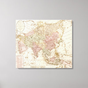 Impressão Em Tela AsiaPanoramic MapAsia 3