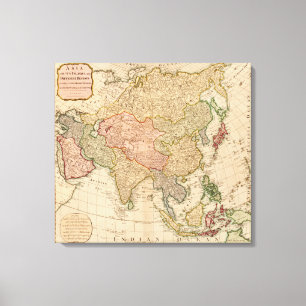 Impressão Em Tela AsiaPanoramic MapAsia 8