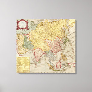 Impressão Em Tela AsiaPanoramic MapAsia 9