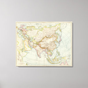 Impressão Em Tela Asien - mapa de Ásia