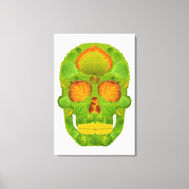 Impressão Em Tela Aspen Folha Skull 10 (Frente)