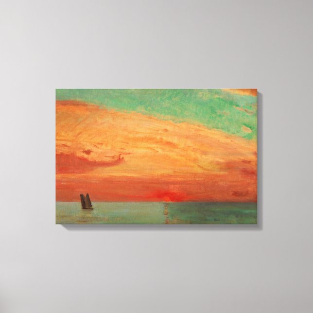 Impressão Em Tela Assalto do Sol sobre o Mar Oriental (Arte Asiática (Frente)