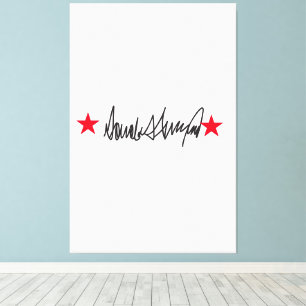 Impressão Em Tela Assinatura Trump