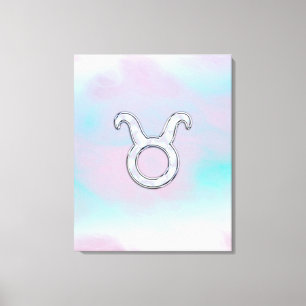 Impressão Em Tela Astrologia do zodíaco do Taurus da madrepérola