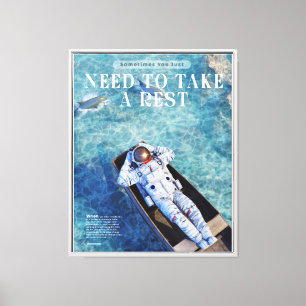 Impressão Em Tela Astronauta Chill in Design Art