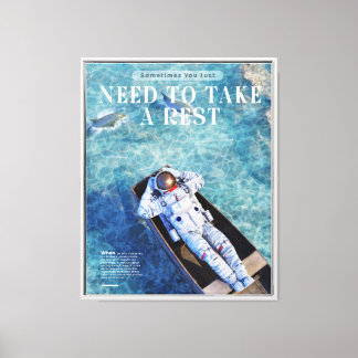 Impressão Em Tela Astronauta Chill in Design Art