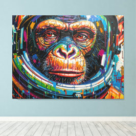 IMPRESSÃO EM TELA ASTRONAUTA CHIMPANZÉ VOLTANDO PARA CASA-11