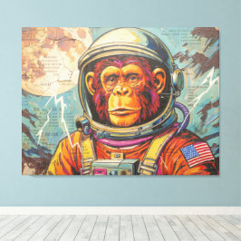 IMPRESSÃO EM TELA ASTRONAUTA CHIMPANZÉ VOLTANDO PARA CASA-3