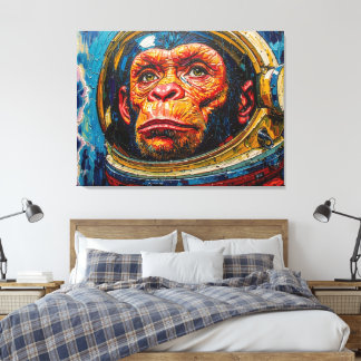 IMPRESSÃO EM TELA ASTRONAUTA CHIMPANZÉ VOLTANDO PARA CASA-4