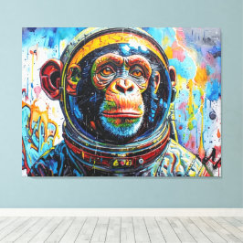 IMPRESSÃO EM TELA ASTRONAUTA CHIMPANZÉ VOLTANDO PARA CASA-9