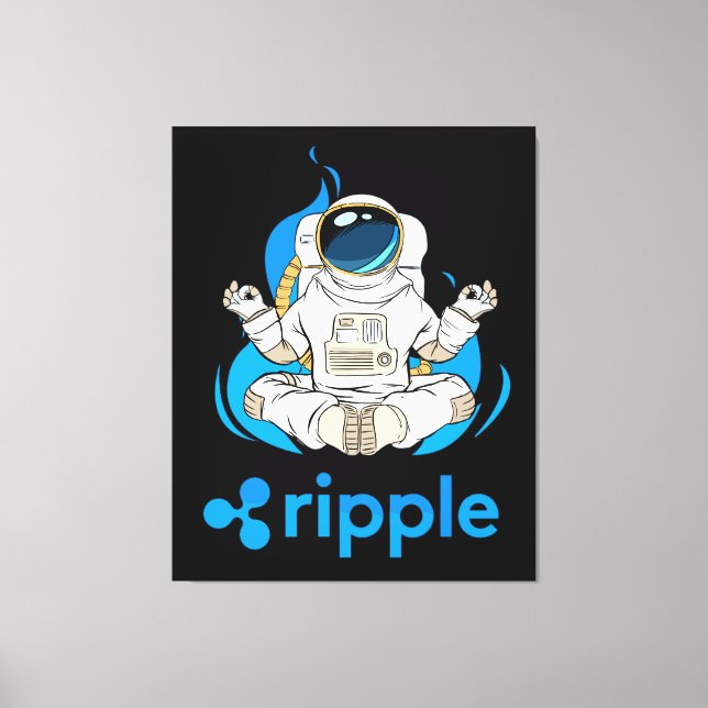 Impressão Em Tela Astronauta Criptomoeda-Criptomoeda-Crypto Ripple X (Frente)
