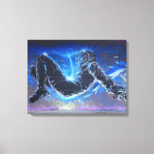 Impressão Em Tela Astronauta de grafite