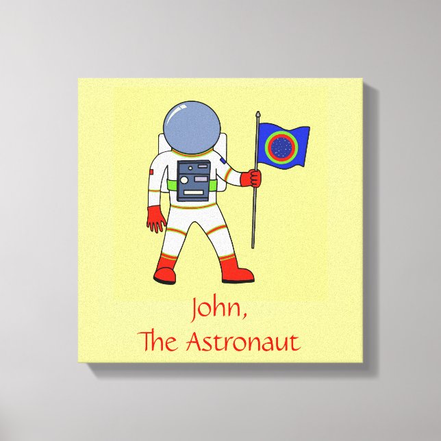 Impressão Em Tela Astronauta Personalizado (Frente)