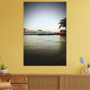 Impressão Em Tela Astúrias Beach Guarujá Brasil