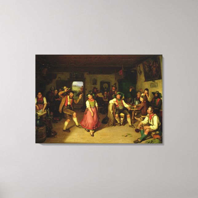 Impressão Em Tela Atacar e dançar em Oberbayern, 1841 (Frente)
