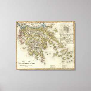 Impressão Em Tela Atenas, Grécia