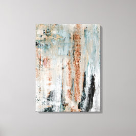 Impressão Em Tela "Atenção" Teal e Abstrato Art marrom