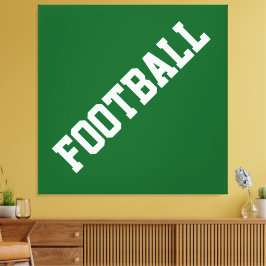 Impressão Em Tela Athletic Slant Branco Texto FUTEBOL Em Verde Flore