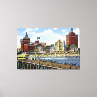 Impressão Em Tela Atlantic City, Nova Jersey, ao longo da costa