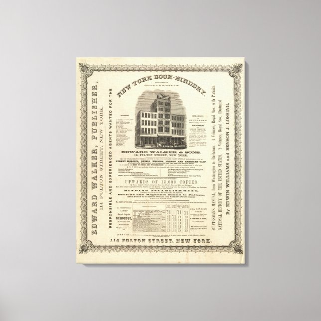 Impressão Em Tela Atlas Americano de Frontispiece Colton (Frente)