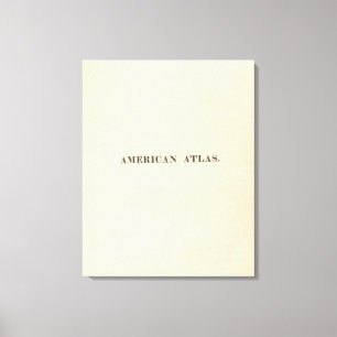 Impressão Em Tela Atlas do americano do frontispício