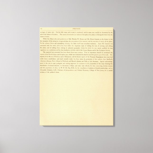 Impressão Em Tela Atlas estatístico de Scribner (Frente)