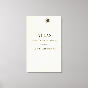 Impressão Em Tela Atlas geográfico e físico do meio título