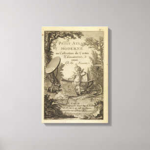 Impressão Em Tela Atlas moderno pequeno do frontispício